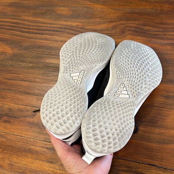 {Adidas}Mens Sz 7 Black Adidas Tennis Shoes - Picture 6 of 12